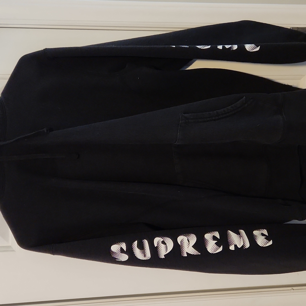 Supreme hoodie black size L